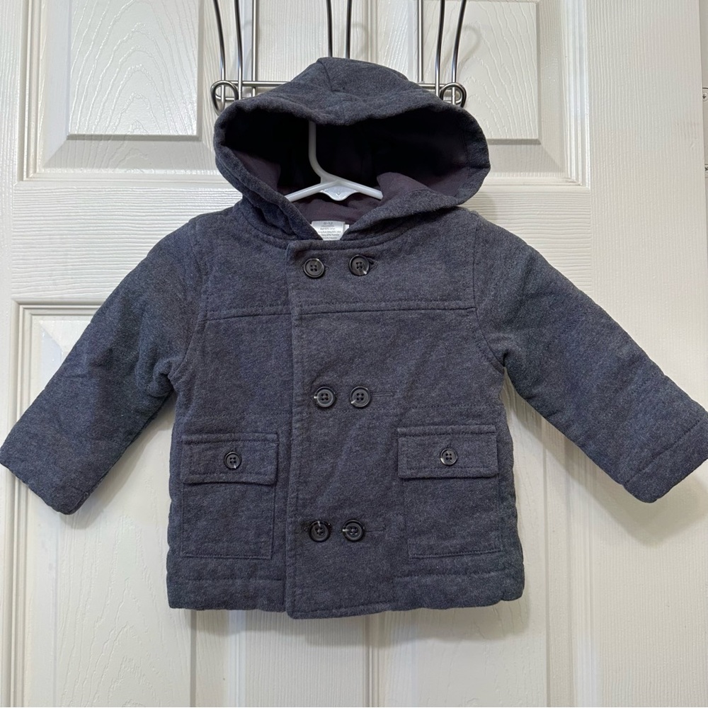 Gymboree Baby Boy Gray Peacoat Size 6-12 Months